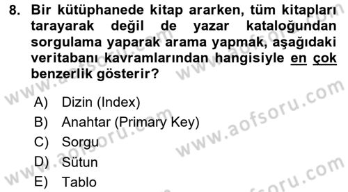 Konumsal Veritabanı 2 Dersi 2023 - 2024 Yılı (Vize) Ara Sınav Soruları 8. Soru