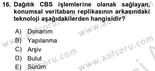 Konumsal Veritabanı 2 Dersi 2023 - 2024 Yılı (Final) Dönem Sonu Sınav Soruları 16. Soru