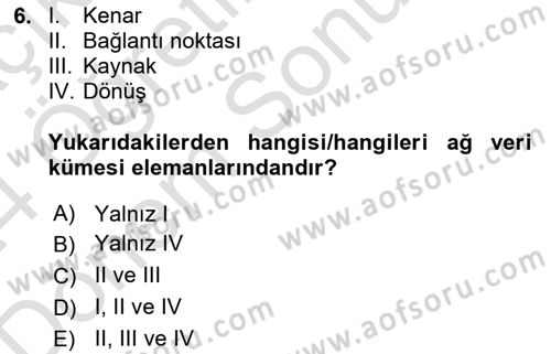 Konumsal Veritabanı 2 Dersi 2023 - 2024 Yılı (Final) Dönem Sonu Sınav Soruları 6. Soru