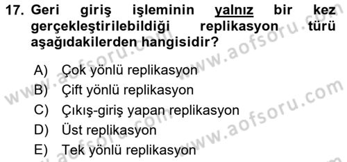 Konumsal Veritabanı 2 Dersi 2023 - 2024 Yılı Yaz Okulu Sınav Soruları 17. Soru