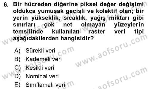 Konumsal Veritabanı 2 Dersi 2023 - 2024 Yılı Yaz Okulu Sınav Soruları 6. Soru