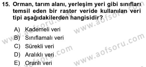Konumsal Veritabanı 2 Dersi 2024 - 2025 Yılı (Vize) Ara Sınav Soruları 15. Soru