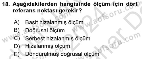 Konumsal Veritabanı 2 Dersi 2024 - 2025 Yılı (Vize) Ara Sınav Soruları 18. Soru