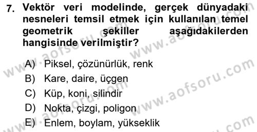 Konumsal Veritabanı 2 Dersi 2024 - 2025 Yılı (Vize) Ara Sınav Soruları 7. Soru