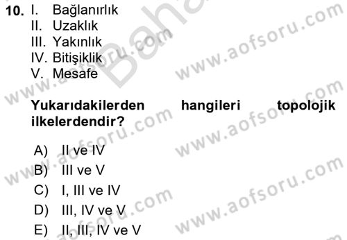 Konumsal Veritabanı 2 Dersi 2024 - 2025 Yılı (Final) Dönem Sonu Sınav Soruları 10. Soru
