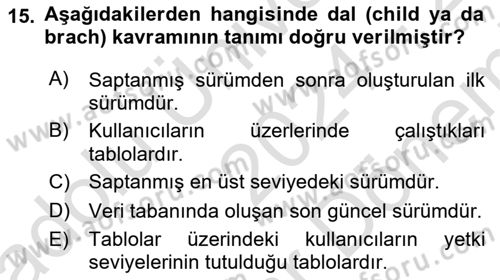 Konumsal Veritabanı 2 Dersi 2024 - 2025 Yılı (Final) Dönem Sonu Sınav Soruları 15. Soru