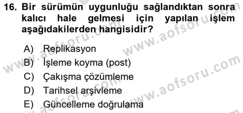 Konumsal Veritabanı 2 Dersi 2024 - 2025 Yılı (Final) Dönem Sonu Sınav Soruları 16. Soru