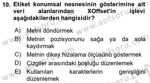 Konumsal Veritabanı 2 Dersi 2024 - 2025 Yılı Yaz Okulu Sınav Soruları 10. Soru