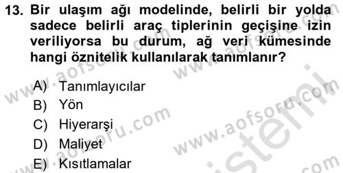 Konumsal Veritabanı 2 Dersi 2024 - 2025 Yılı Yaz Okulu Sınav Soruları 13. Soru
