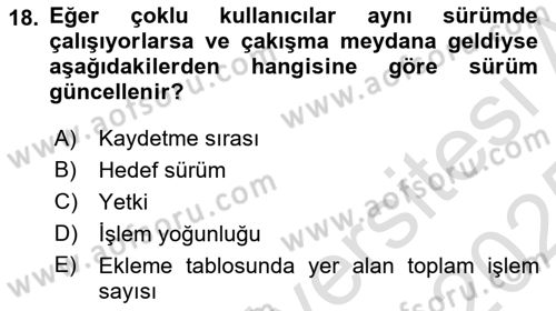 Konumsal Veritabanı 2 Dersi 2024 - 2025 Yılı Yaz Okulu Sınav Soruları 18. Soru
