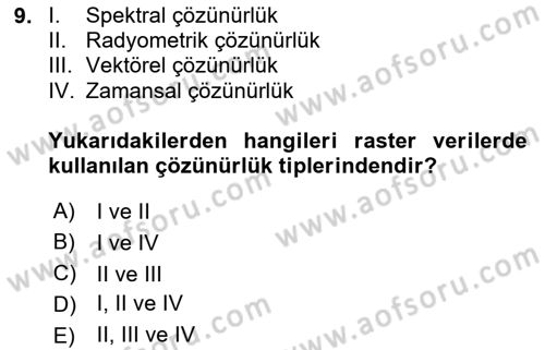 Konumsal Veritabanı 2 Dersi 2024 - 2025 Yılı Yaz Okulu Sınav Soruları 9. Soru