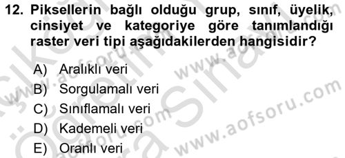 Konumsal Veritabanı 2 Dersi 2025 - 2026 Yılı (Vize) Ara Sınav Soruları 12. Soru