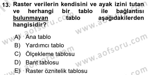 Konumsal Veritabanı 2 Dersi 2025 - 2026 Yılı (Vize) Ara Sınav Soruları 13. Soru