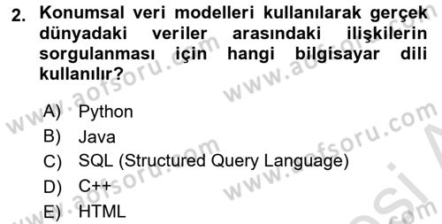 Konumsal Veritabanı 2 Dersi 2025 - 2026 Yılı (Vize) Ara Sınav Soruları 2. Soru