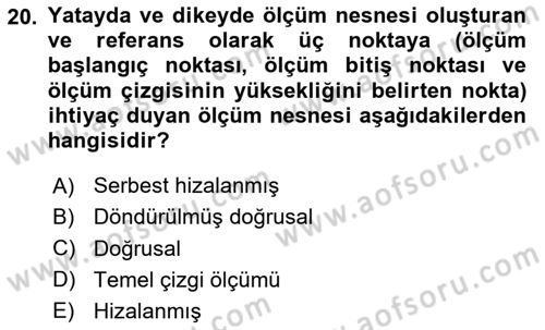 Konumsal Veritabanı 2 Dersi 2025 - 2026 Yılı (Vize) Ara Sınav Soruları 20. Soru