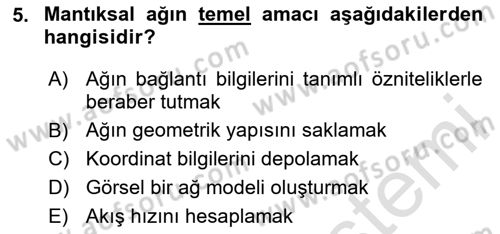Konumsal Veritabanı 2 Dersi 2025 - 2026 Yılı (Final) Dönem Sonu Sınav Soruları 5. Soru