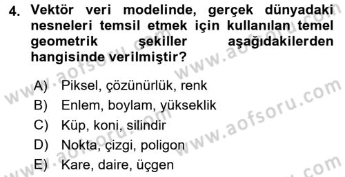 Konumsal Veritabanı 2 Dersi 2025 - 2026 Yılı Yaz Okulu Sınav Soruları 4. Soru