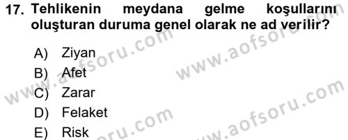 CBS Standartları ve Temel Mevzuat Dersi 2016 - 2017 Yılı (Vize) Ara Sınav Soruları 17. Soru