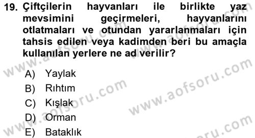 CBS Standartları ve Temel Mevzuat Dersi 2016 - 2017 Yılı (Vize) Ara Sınav Soruları 19. Soru