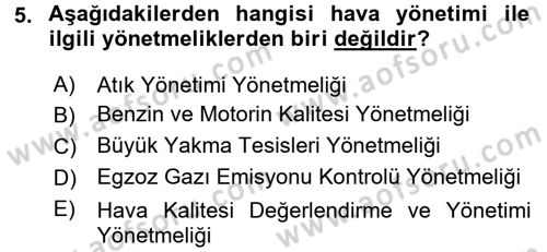 CBS Standartları ve Temel Mevzuat Dersi 2016 - 2017 Yılı (Vize) Ara Sınav Soruları 5. Soru