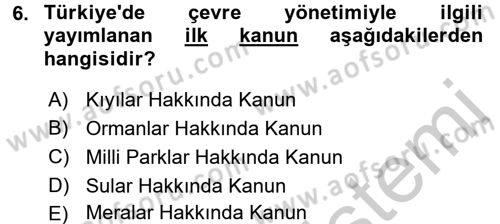 CBS Standartları ve Temel Mevzuat Dersi 2016 - 2017 Yılı (Vize) Ara Sınav Soruları 6. Soru
