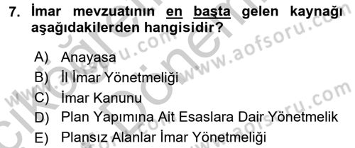 CBS Standartları ve Temel Mevzuat Dersi 2016 - 2017 Yılı (Vize) Ara Sınav Soruları 7. Soru