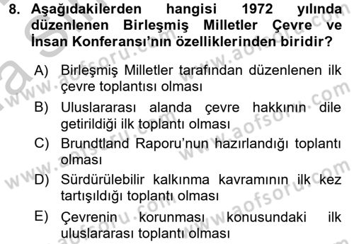 CBS Standartları ve Temel Mevzuat Dersi 2016 - 2017 Yılı (Vize) Ara Sınav Soruları 8. Soru