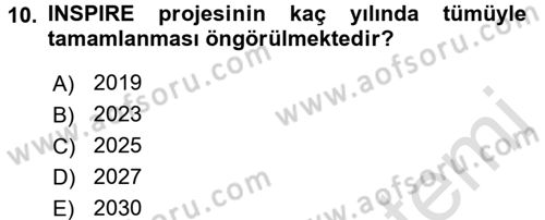CBS Standartları ve Temel Mevzuat Dersi 2016 - 2017 Yılı (Final) Dönem Sonu Sınav Soruları 10. Soru