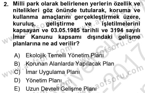 CBS Standartları ve Temel Mevzuat Dersi 2016 - 2017 Yılı (Final) Dönem Sonu Sınav Soruları 2. Soru