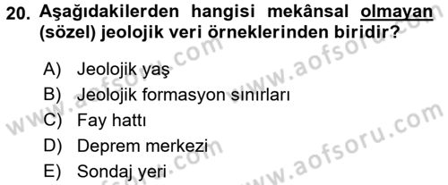 CBS Standartları ve Temel Mevzuat Dersi 2016 - 2017 Yılı (Final) Dönem Sonu Sınav Soruları 20. Soru