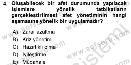 CBS Standartları ve Temel Mevzuat Dersi 2016 - 2017 Yılı (Final) Dönem Sonu Sınav Soruları 4. Soru