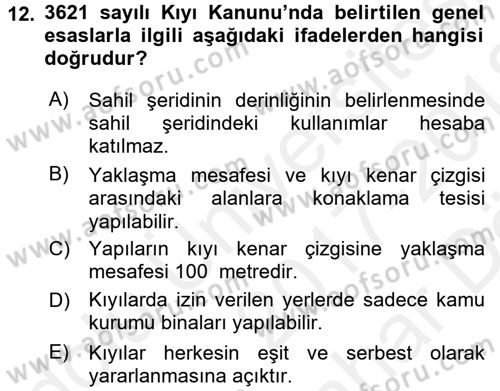 CBS Standartları ve Temel Mevzuat Dersi 2017 - 2018 Yılı (Vize) Ara Sınav Soruları 12. Soru