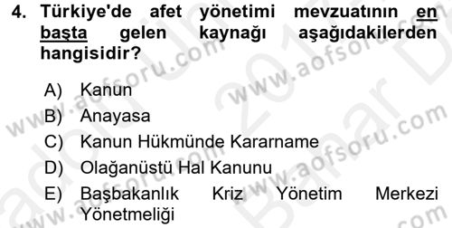 CBS Standartları ve Temel Mevzuat Dersi 2017 - 2018 Yılı (Vize) Ara Sınav Soruları 4. Soru