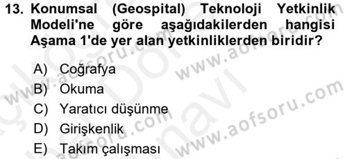 CBS Standartları ve Temel Mevzuat Dersi 2017 - 2018 Yılı (Final) Dönem Sonu Sınav Soruları 13. Soru