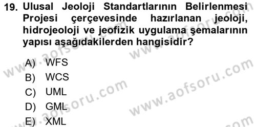 CBS Standartları ve Temel Mevzuat Dersi 2017 - 2018 Yılı (Final) Dönem Sonu Sınav Soruları 19. Soru