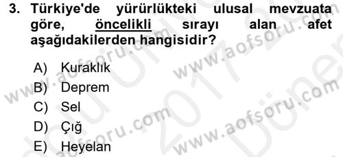 CBS Standartları ve Temel Mevzuat Dersi 2017 - 2018 Yılı (Final) Dönem Sonu Sınav Soruları 3. Soru