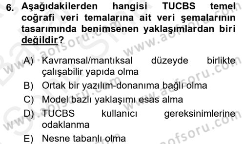 CBS Standartları ve Temel Mevzuat Dersi 2017 - 2018 Yılı (Final) Dönem Sonu Sınav Soruları 6. Soru