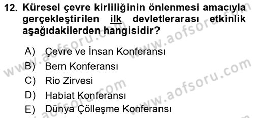 CBS Standartları ve Temel Mevzuat Dersi 2018 - 2019 Yılı 3 Ders Sınav Soruları 12. Soru