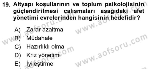 CBS Standartları ve Temel Mevzuat Dersi 2018 - 2019 Yılı 3 Ders Sınav Soruları 19. Soru
