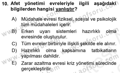 CBS Standartları ve Temel Mevzuat Dersi 2018 - 2019 Yılı (Vize) Ara Sınav Soruları 10. Soru