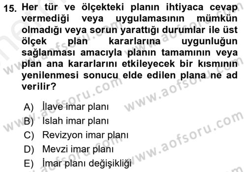 CBS Standartları ve Temel Mevzuat Dersi 2018 - 2019 Yılı (Vize) Ara Sınav Soruları 15. Soru