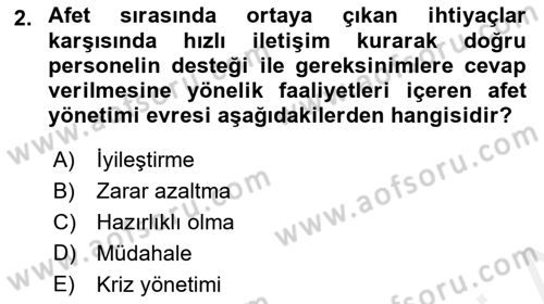 CBS Standartları ve Temel Mevzuat Dersi 2018 - 2019 Yılı (Vize) Ara Sınav Soruları 2. Soru