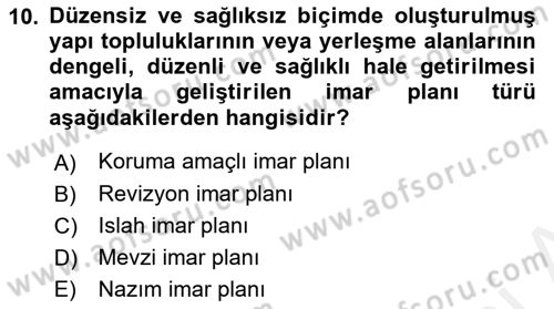 CBS Standartları ve Temel Mevzuat Dersi 2018 - 2019 Yılı (Final) Dönem Sonu Sınav Soruları 10. Soru