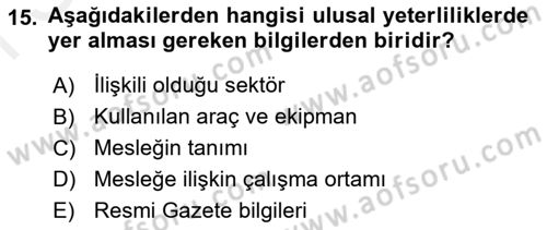 CBS Standartları ve Temel Mevzuat Dersi 2018 - 2019 Yılı (Final) Dönem Sonu Sınav Soruları 15. Soru