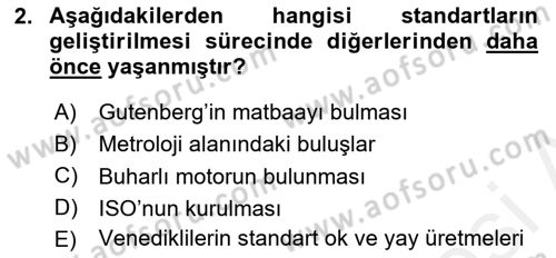 CBS Standartları ve Temel Mevzuat Dersi 2018 - 2019 Yılı (Final) Dönem Sonu Sınav Soruları 2. Soru