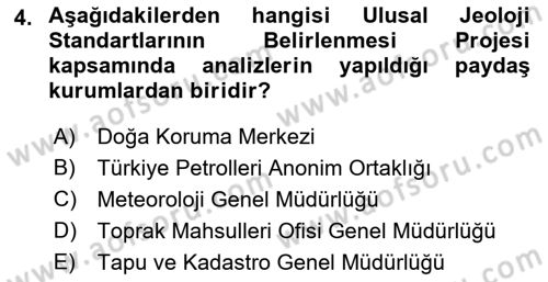 CBS Standartları ve Temel Mevzuat Dersi 2018 - 2019 Yılı (Final) Dönem Sonu Sınav Soruları 4. Soru