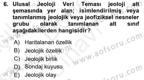 CBS Standartları ve Temel Mevzuat Dersi 2018 - 2019 Yılı (Final) Dönem Sonu Sınav Soruları 6. Soru