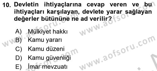 CBS Standartları ve Temel Mevzuat Dersi 2018 - 2019 Yılı Yaz Okulu Sınav Soruları 10. Soru