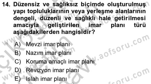 CBS Standartları ve Temel Mevzuat Dersi 2018 - 2019 Yılı Yaz Okulu Sınav Soruları 14. Soru