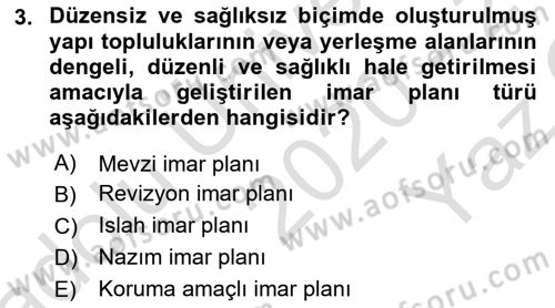 CBS Standartları ve Temel Mevzuat Dersi 2020 - 2021 Yılı Yaz Okulu Sınav Soruları 3. Soru